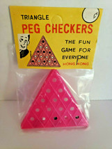 Vintage Triangle Checkers Game Dime Store Vintage Toy Hong Kong 1960&#39;s NOS - £8.64 GBP