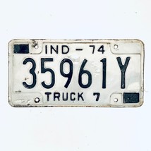 1974 United States Indiana Brown County Truck License Plate 35961Y - £6.67 GBP