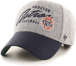 Houston Astros &#39;47 Brand MVP Adjustable Strapback Light Grey Gray Hat Cap - £25.03 GBP