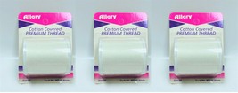 LOT OF 3  Allary Cotton Covered Premium Thread White - £6.22 GBP