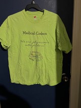 Medical Coder T-shirt size XL Light green - £11.89 GBP