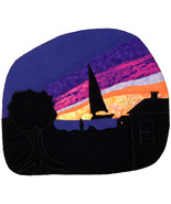 Purple Sunset: Quilted Art Wall Hanging - $435.00