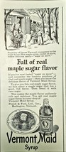 Vermont Maid Syrup Maple Real Sugar Flavor pancakes-1948 Vintage Print Ad - $9.65
