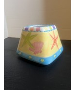 Nice Village Candle Ceramic Topper Shade-Seashells Beachy Scene - $27.28 CAD