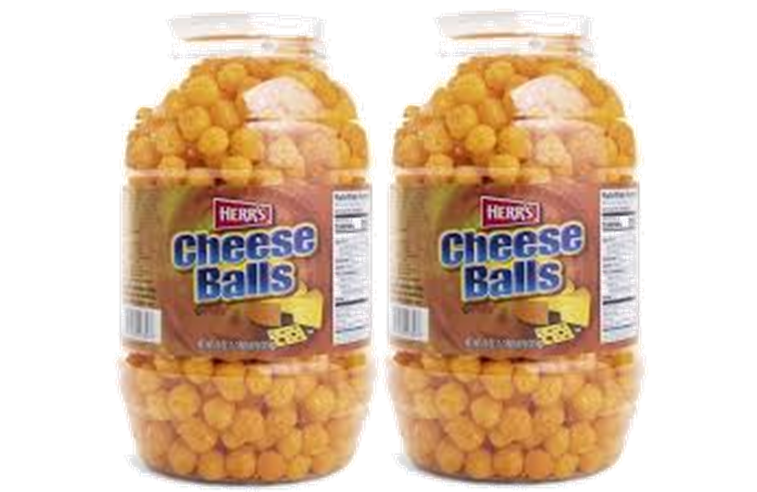 Herr's Cheese Balls, 2-Pack 18 oz. Barrels - $30.64