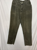 St.John&#39;s Bay women casual pocket corduroy straight pants size 16 olive ... - £15.65 GBP