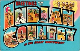 Vtg Postcard Greetings from the Indian Country of the Great Southwest - £4.61 GBP