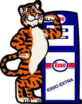 Esso Tiger with Gas Pump Laser Cut Metal Sign - £61.98 GBP