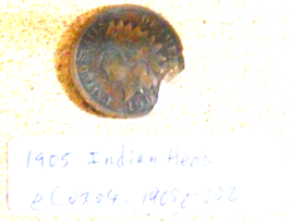 1905 Indian Head Penny Planchet Break Error; Rare Old Coin Money for Collections - £46.60 GBP