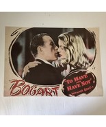 To Have and Have Not Movie Poster 1984 Humphrey Bogart Lauren Bacall Lit... - $29.30