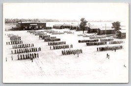 Cadet Battalion Morning Parade Camp Ipperwash Lambton Co Ontario Postcard J21 - £30.85 GBP