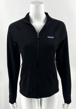 Patagonia Basic Jacket Size Small Black Full Zip Thumbholes Womens - £34.79 GBP