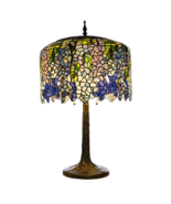 29.5&quot;H Blue Stained Glass Wisteria Table Lamp - $1,079.25 CAD