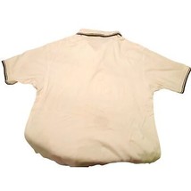 Vintage Van Heusen Men`s Polo Gold Shirt 100% Cotton White Short Sleeve L - £15.72 GBP
