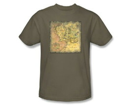 The Lord of the Rings Movie Middle Earth Map Image T-Shirt NEW UNWORN - $17.99