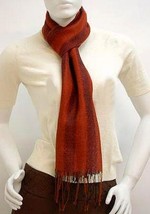 Red Scarf, shawl made of Babyalpaca wool and Silk  - $81.90