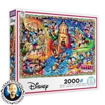 2 Disney Jigsaw Puzzles Lot Mickey Amusement Park &amp; Princess Castle 2000 Pc Each - £23.83 GBP