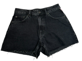 NEW Topshop denim a-line mom shorts in washed black size 8 US - £11.79 GBP