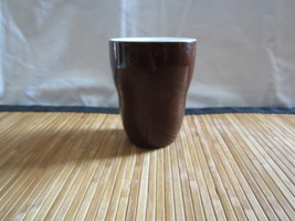 A Starbucks Brown Aida Coffee Tea Cup No Handle 8oz 2008 Ceramic Mug - £11.98 GBP