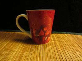 2013 Starbucks Christmas Holiday Coffee Mug Tea Cup Red Village 13 oz - £11.76 GBP