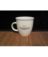 2001 Starbucks White with Black Abbey Logo Coffee Mug Tea Cup Est 1971 1... - €17,48 EUR