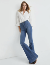 Veronica Beard Sheridan High Rise Bell Bottom Jeans in Airway ( 27 ) - £139.16 GBP