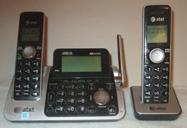 AT&amp;T Two Handset Answering System Dect 6.0 Digital CL83201 Base 2 Phone ... - £30.32 GBP