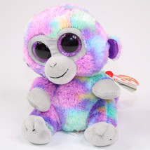 Ty Beanie Boos Zuri Purple Colorful Monkey Plush Stuffed Animal 2019 With Tags - $7.85