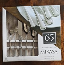 Mikasa Virtuoso Frost 65-Piece Stainless Steel Flatware Set Service for 12 - £114.07 GBP