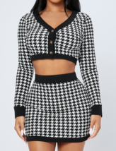 Off White Blvck Houndstooth Mini 2 Set Dress Sexy Paris Designer Ami Wang Plaid  - £5.93 GBP