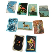 Lot of 9 Vintage Swap Playing Cards Animals People Canasta Tropical 54163 - £15.79 GBP