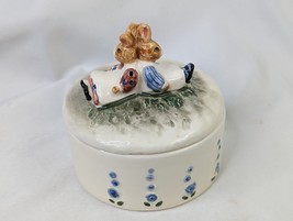 Otagiri Rabbit Trinket Box Dish EK Brownd - $16.95