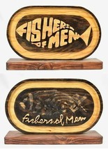 Wood Fishers of Men Stand Sign Plaque Decor - £23.64 GBP