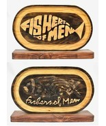 Wood Fishers of Men Stand Sign Plaque Decor - £23.56 GBP