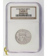 2002 Platinum P$50 1/2 Ounce Statue of Liberty Graded by NGC as MS-69 - $22,978.19 MXN