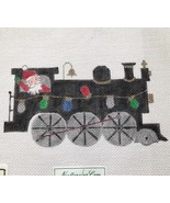 Village Needlecraft Christmas Needlepoint Canvas Santa Claus Train Light... - $44.50