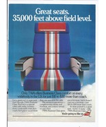 1984 TWA Airlines Print Ad GREAT SEATS Airplane 8.5&quot; x 11&quot; - $27.46 CAD