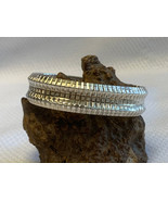 Sterling Silver Bracelet 30.17g Fine Jewelry Wide Band 7.5&quot; Italy - £55.27 GBP