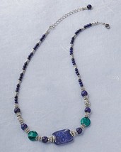 Smithsonian Serene Lapis and Chrysocolla Necklace FREE SHIPPING - £71.84 GBP