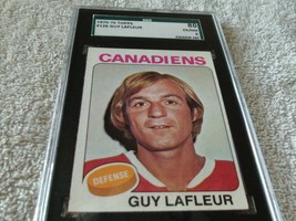 1975 / 76 Topps Guy Lafleur #126 Canadians Sgc 80 Ex / Nm !! - £35.39 GBP