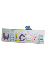 Happy Easter Decor Wall Sign 5.875x18.875inch-Every Bunny Welcome - $15.89