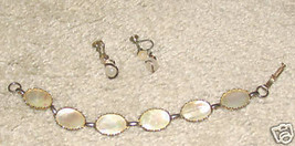 Vintage &#39;80&#39;s Costume Jewelry Bracelet &amp; Earrings - £5.47 GBP