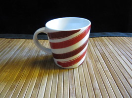 2014 Starbucks Holiday Red Striped Coffee Mug Tea Cup Demitasse Mini 3 oz - £7.81 GBP