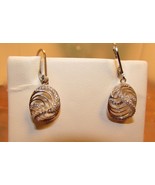 Sterling Silver Swirl C Z Drop Dangle Leverback Earrings - $34.99