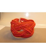Handmade Indonesian Seed Bead Braided Bracelet Wire Bangle Cuff Glass Bead - $10.99