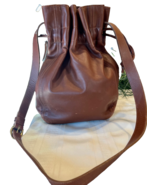 Coach 4122 Vintage Delancy Drawstring Bucket Bag Leather British Tan 198... - $159.00