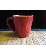 2007 Starbucks Coffee Tea Hammered Dimpled Design Red Cup Mug 11 oz. - $14.99