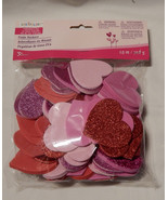 Creatology Valentine&#39;s Day Foam Stickers 2&quot; Hearts Glitter &amp; Non Glitter... - $6.84 CAD