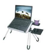 E-Stand Aluminum Multi purpose Laptop Stand Desk Mouse Pad Cup Holder (S... - £71.56 GBP