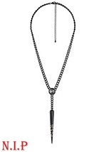 Forever 21 Alex &amp; Chole Rhinestone Spike Pendant Goth Punk Edgy Runway Necklace - £51.95 GBP